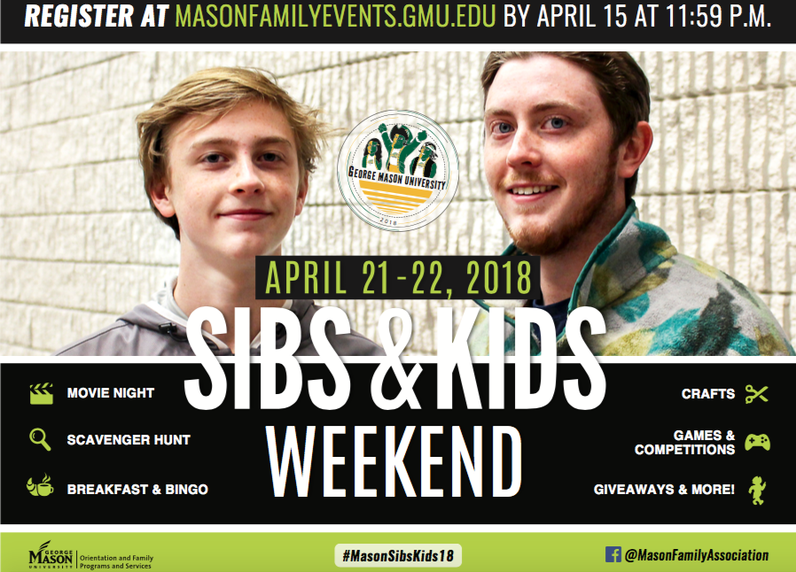 Sibs & Kids Weekend flyer